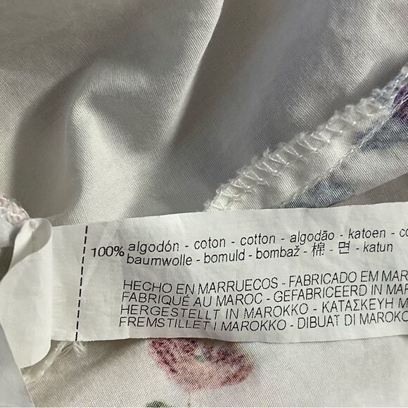 Zara White Floral Off-Shoulder Top Size Small - Picture 8 of 12